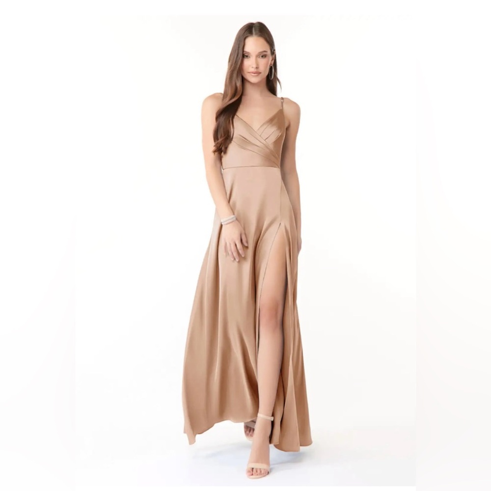 Azazie Dalilah dress in English Rose size A2